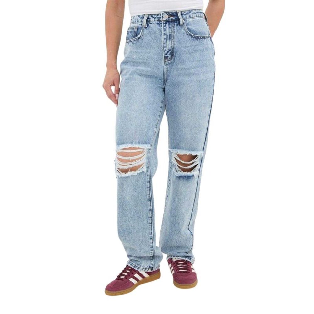 I Saw It First Womens/Ladies Mom Jeans / Light Blue